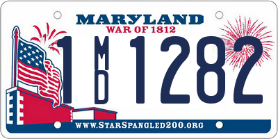 MD license plate 1MD1282