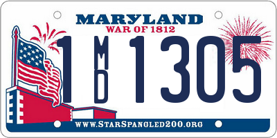 MD license plate 1MD1305