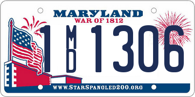 MD license plate 1MD1306