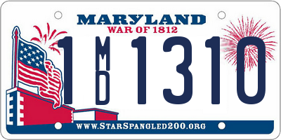 MD license plate 1MD1310