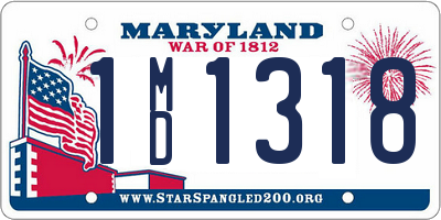 MD license plate 1MD1318