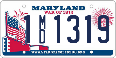 MD license plate 1MD1319