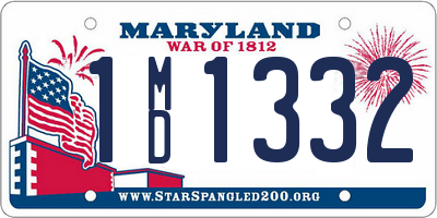 MD license plate 1MD1332