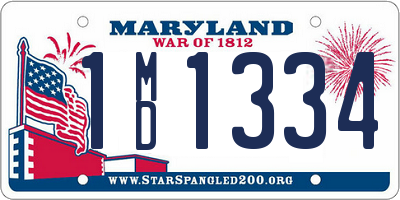 MD license plate 1MD1334