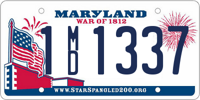 MD license plate 1MD1337