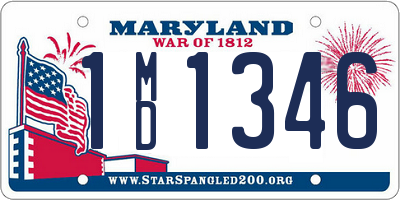 MD license plate 1MD1346