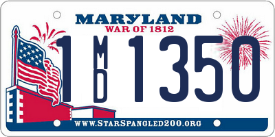 MD license plate 1MD1350