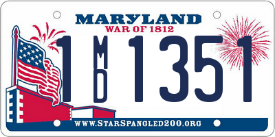 MD license plate 1MD1351