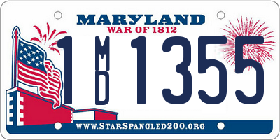 MD license plate 1MD1355