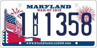 MD license plate 1MD1358