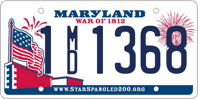 MD license plate 1MD1368