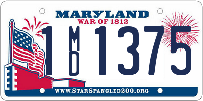 MD license plate 1MD1375