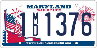 MD license plate 1MD1376