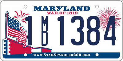 MD license plate 1MD1384