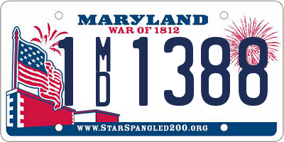 MD license plate 1MD1388