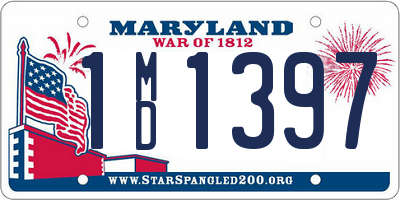 MD license plate 1MD1397