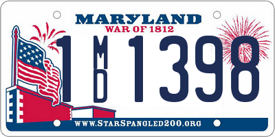 MD license plate 1MD1398