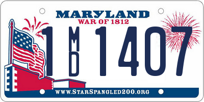 MD license plate 1MD1407