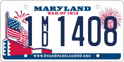 MD license plate 1MD1408