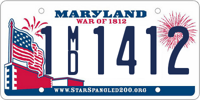 MD license plate 1MD1412