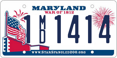 MD license plate 1MD1414