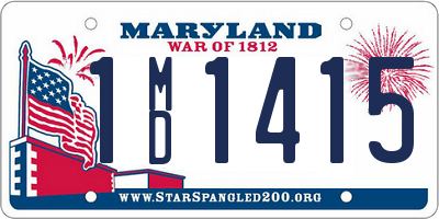 MD license plate 1MD1415