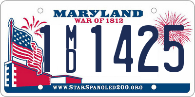 MD license plate 1MD1425