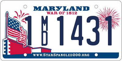 MD license plate 1MD1431