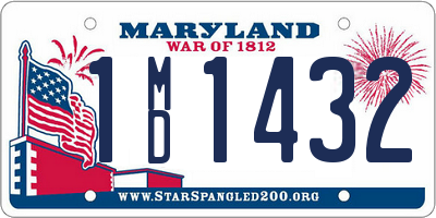 MD license plate 1MD1432