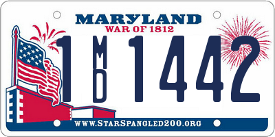 MD license plate 1MD1442