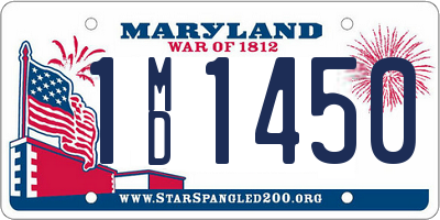 MD license plate 1MD1450