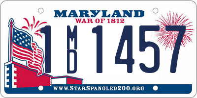 MD license plate 1MD1457