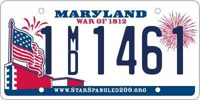 MD license plate 1MD1461