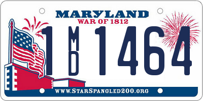 MD license plate 1MD1464