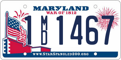 MD license plate 1MD1467