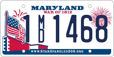 MD license plate 1MD1468