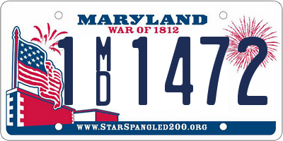 MD license plate 1MD1472