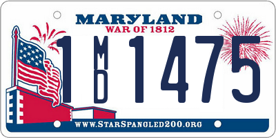 MD license plate 1MD1475