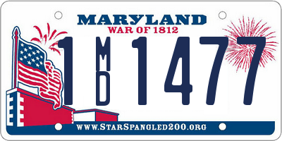 MD license plate 1MD1477