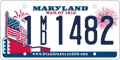 MD license plate 1MD1482