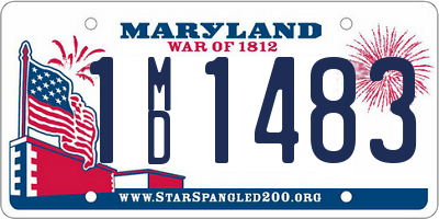 MD license plate 1MD1483