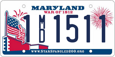 MD license plate 1MD1511