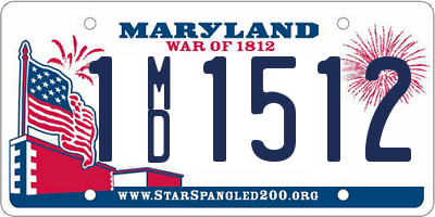 MD license plate 1MD1512