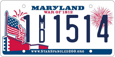 MD license plate 1MD1514