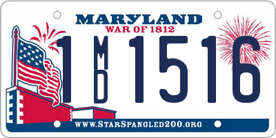 MD license plate 1MD1516