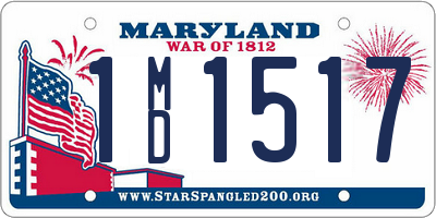 MD license plate 1MD1517