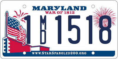 MD license plate 1MD1518