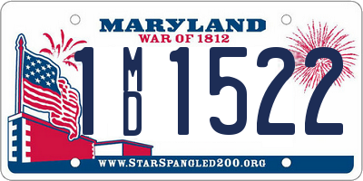 MD license plate 1MD1522