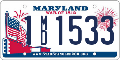 MD license plate 1MD1533