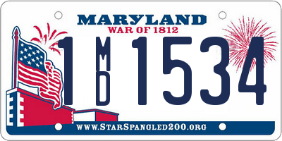 MD license plate 1MD1534